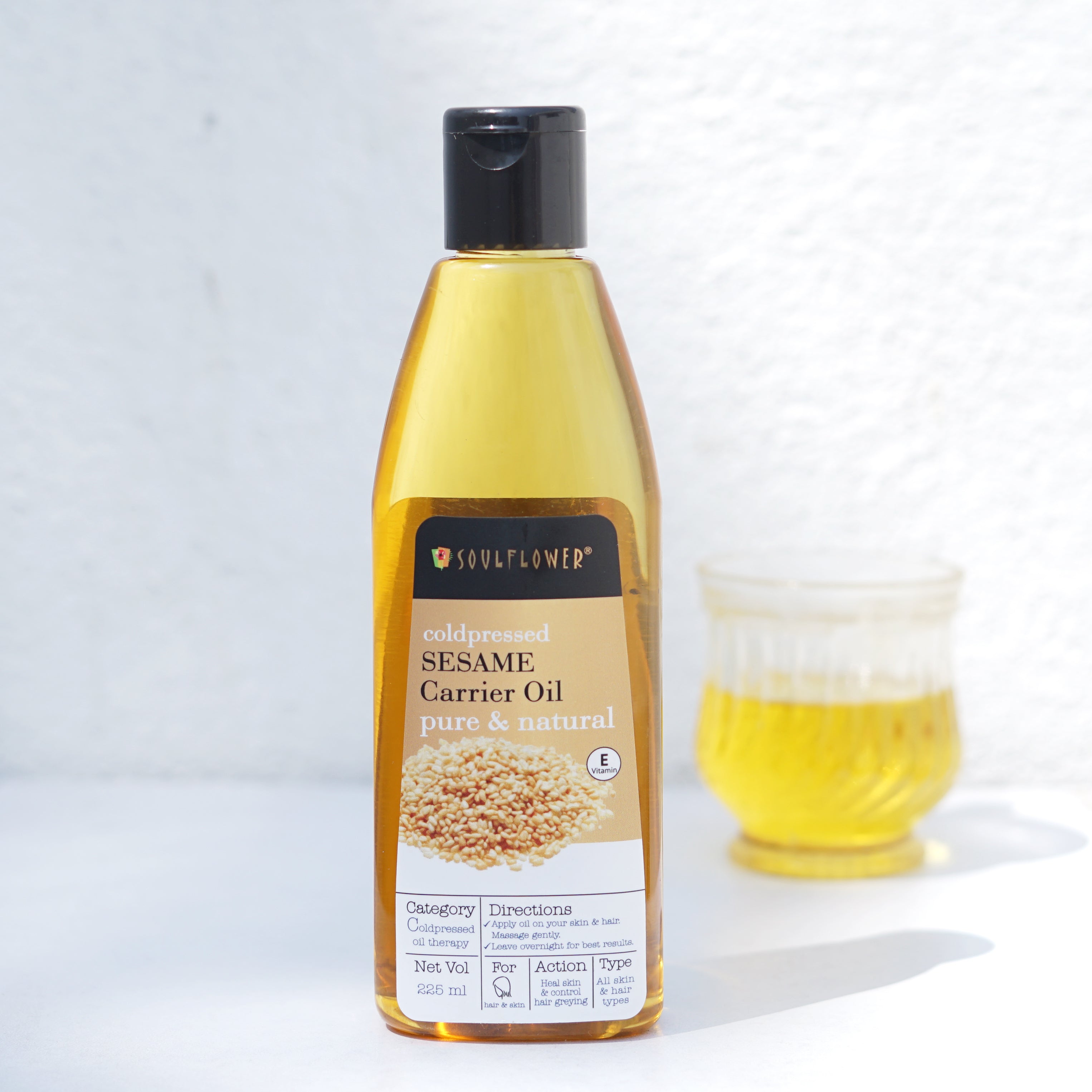 Cold Pressed Sesame Oil Enriched with Vitamin B & E Benefits & Uses