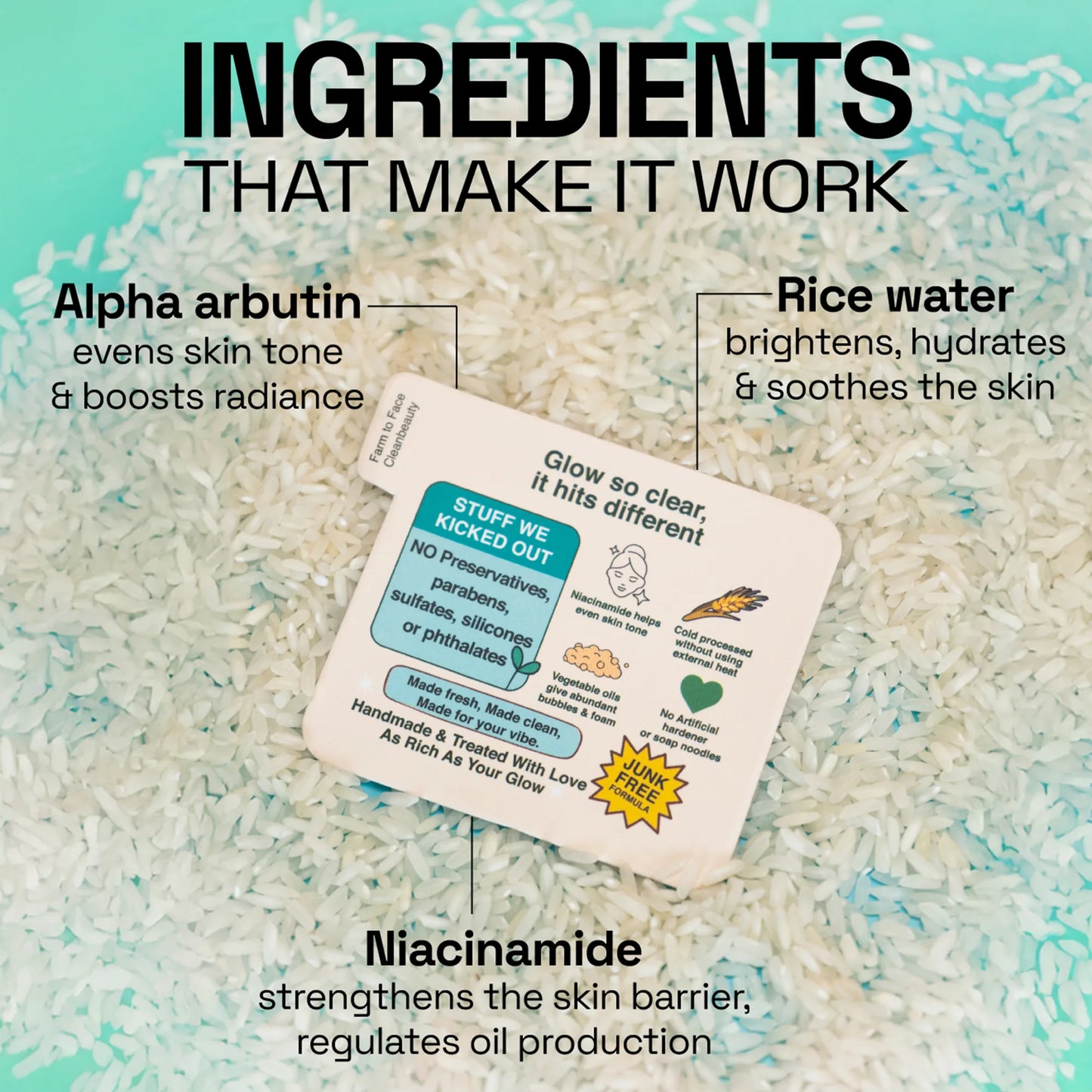 Niacinamide + Rice Water Soap - Soulflower