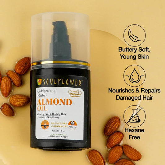 Cold-pressed almond oil for hair and skin – luxurious moisturization and nourishment