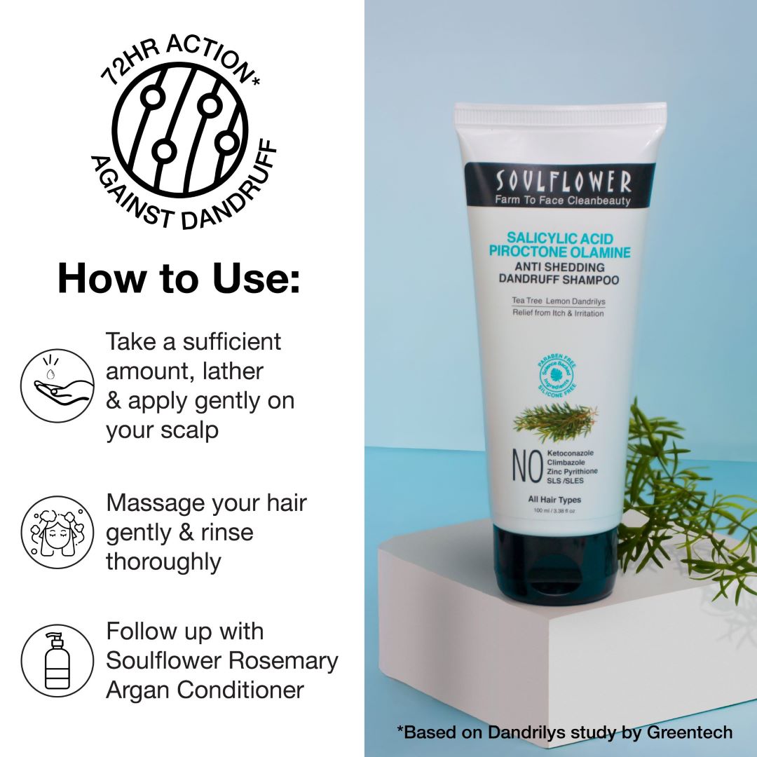 How to Use the Anti Shedding Dandruff Shampoo by Soulflower.