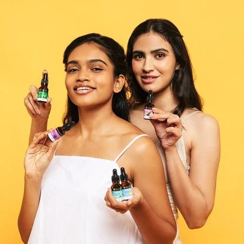 Image of models showing 5 best selling essential oils