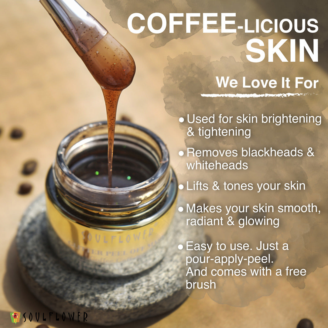 Skin Firming Coffee Glitter Peel Off Mask with Aloe
