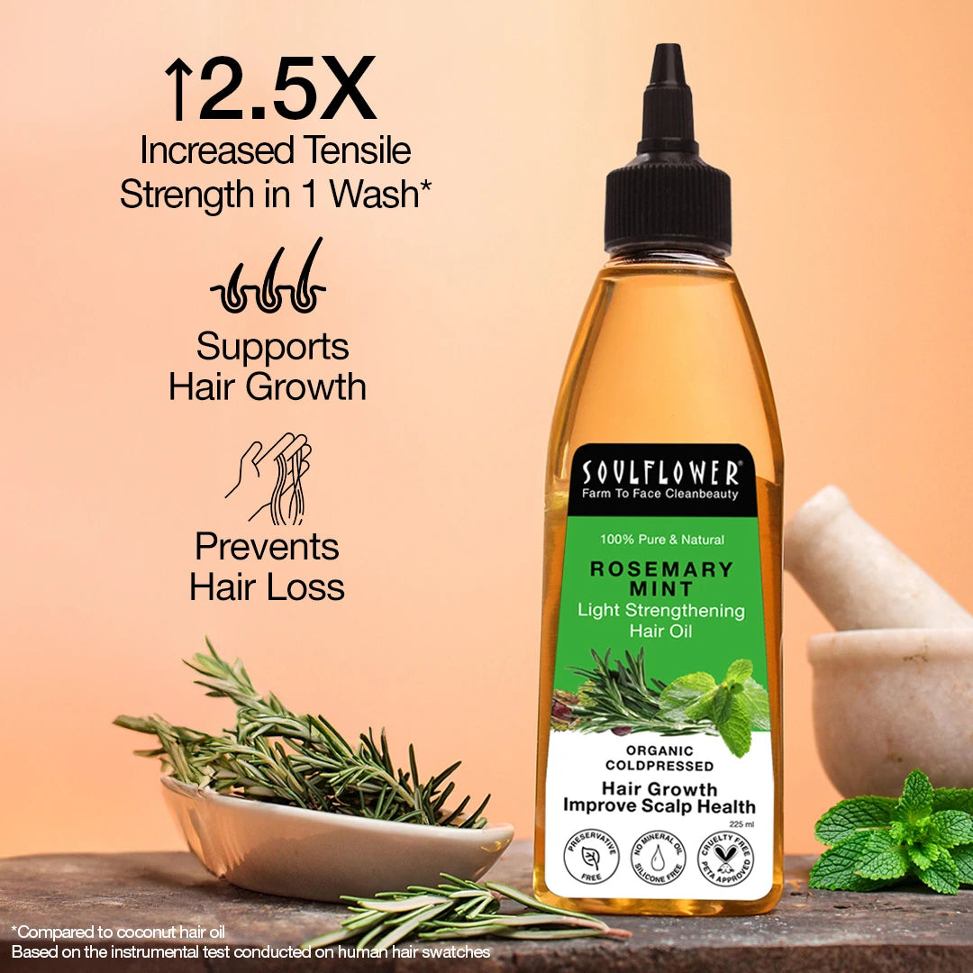 rosemary mint hair oil by soulflower
