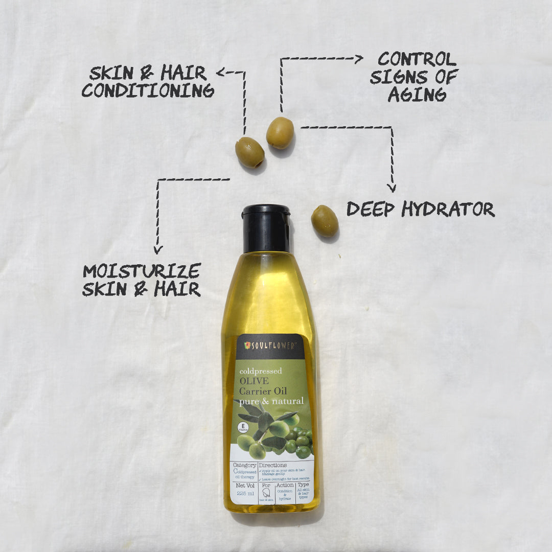 Cold Pressed Olive Oil for Nourished Hair and Skin