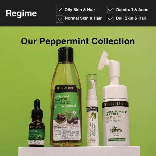 Peppermint Essential Oil  For Oily To combination Skin and Hair Types