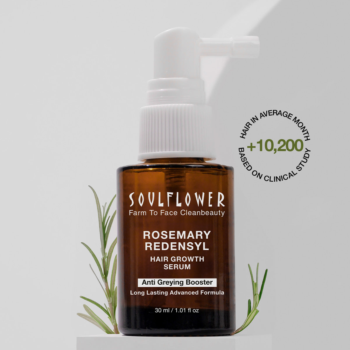 Rosemary Hair Growth Serum, Biotin, Rice Water, Tea Tree, No Minoxidil