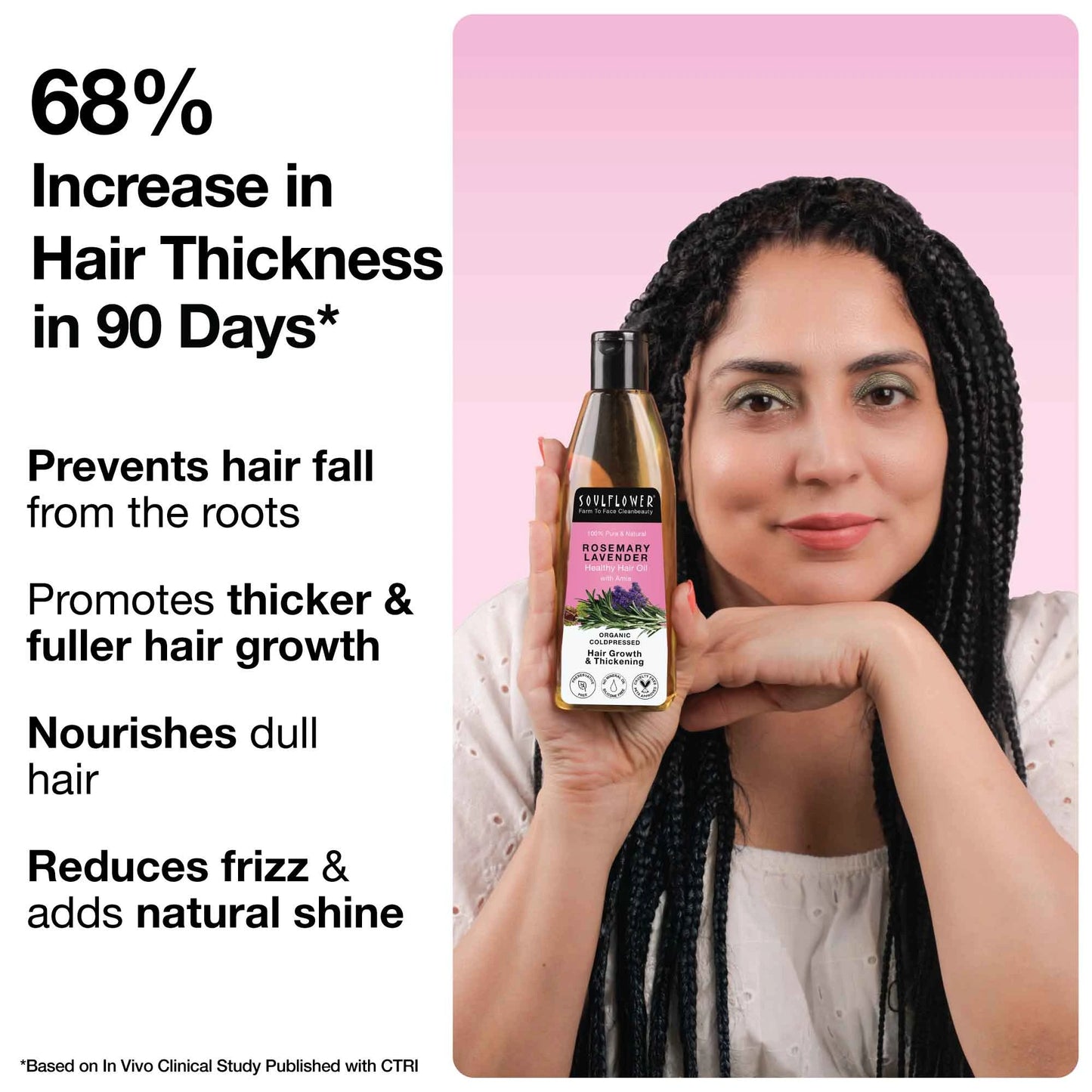 Clinically Tested Rosemary Lavender Hair Oil for 2X New Regrowth