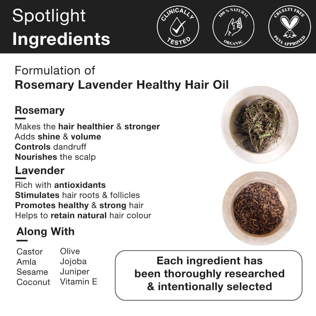 Rosemary Lavender healthy hair oil controls dandruff