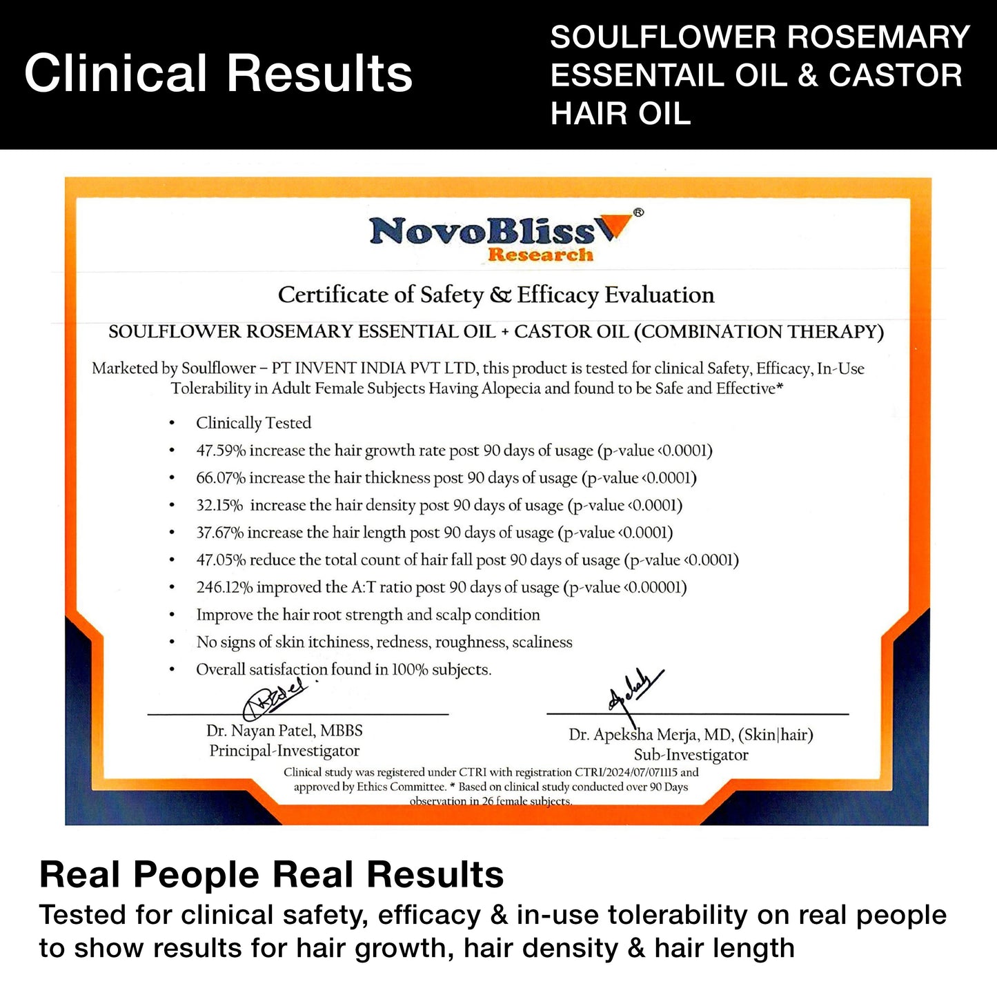 Rosemary Essential Oil & Rosemary Lavender Hair Oil clinically tested for Hair Growth