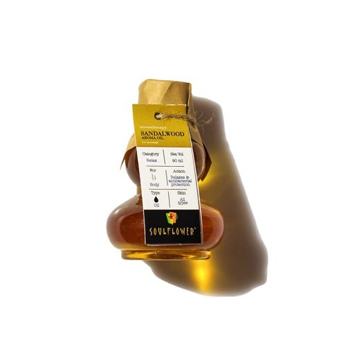 Soulflower Sandalwood Aroma oil for massage for all skin types relaxing and anti-bacterial