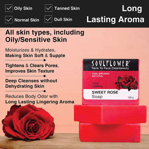 Sweet Rose Natural Soap for Soft & Supple Skin