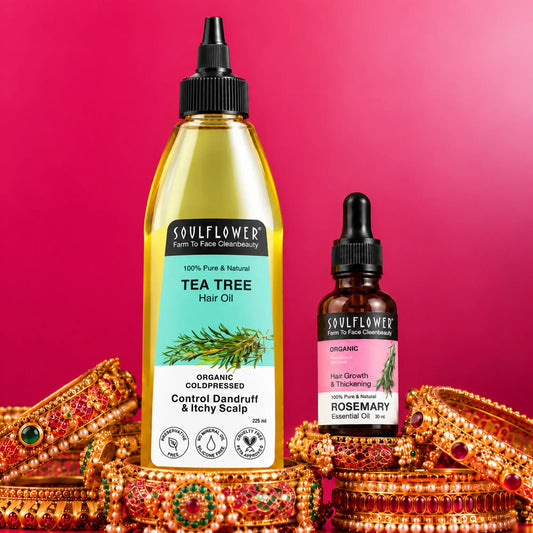 Rosemary And Tea Tree Oil for Dandruff-free Hair Growth