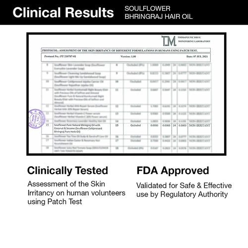 Bhringraj Hair Growth Oil is FDA approved and made with certified, safe, and natural ingredients for reliable hair care results.