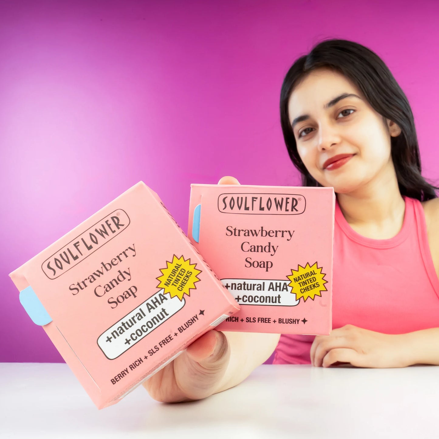 Strawberry Glow Soap for Natural Tinted Cheeks