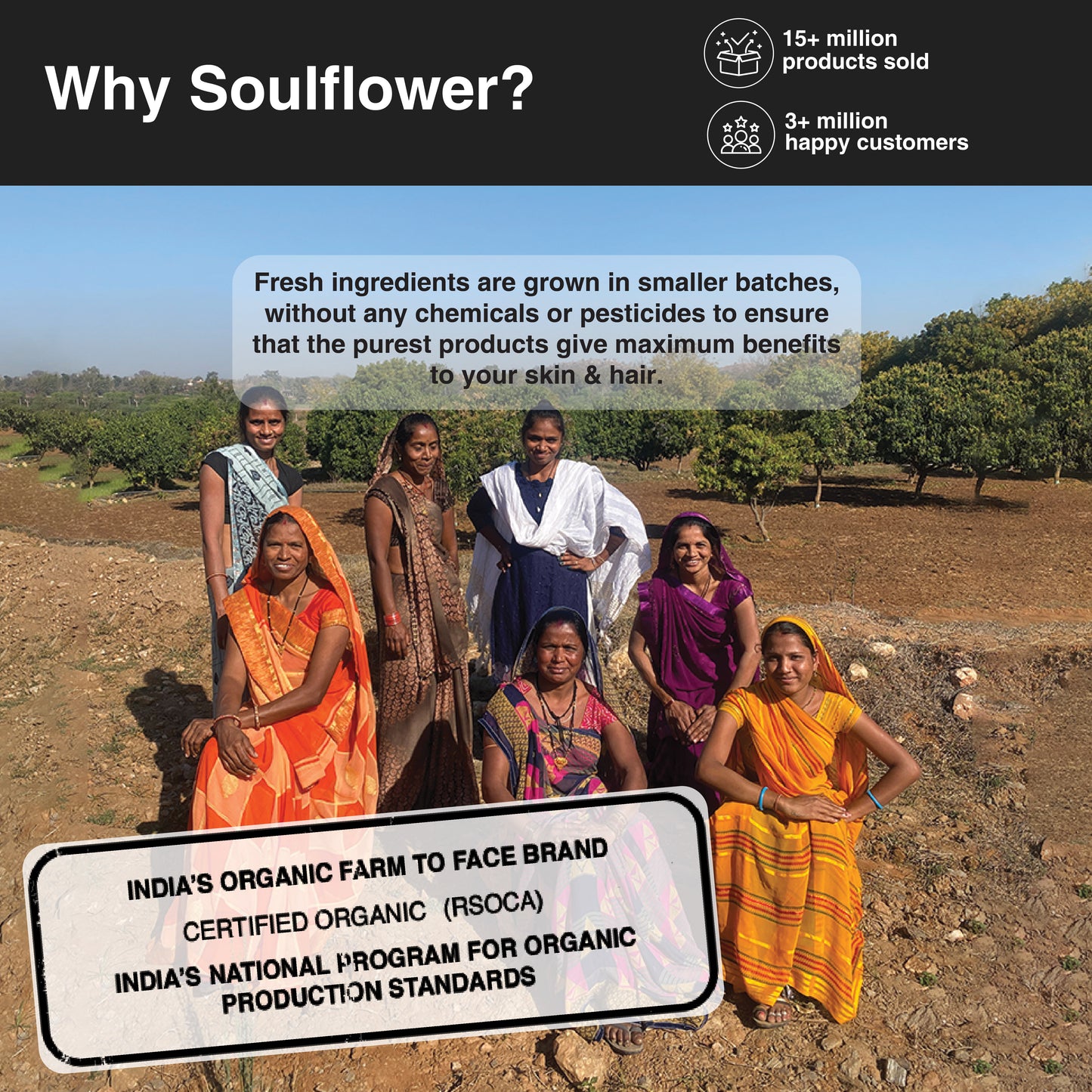 Soulflower should be chosen for their organic ingredients which are grown on our own farms