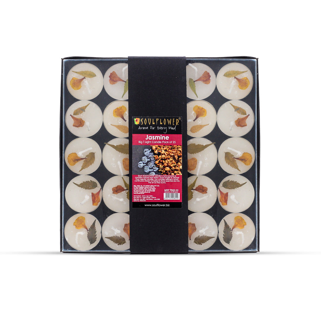 Jasmine Aroma T Light Candle Pack of 25 BYOB