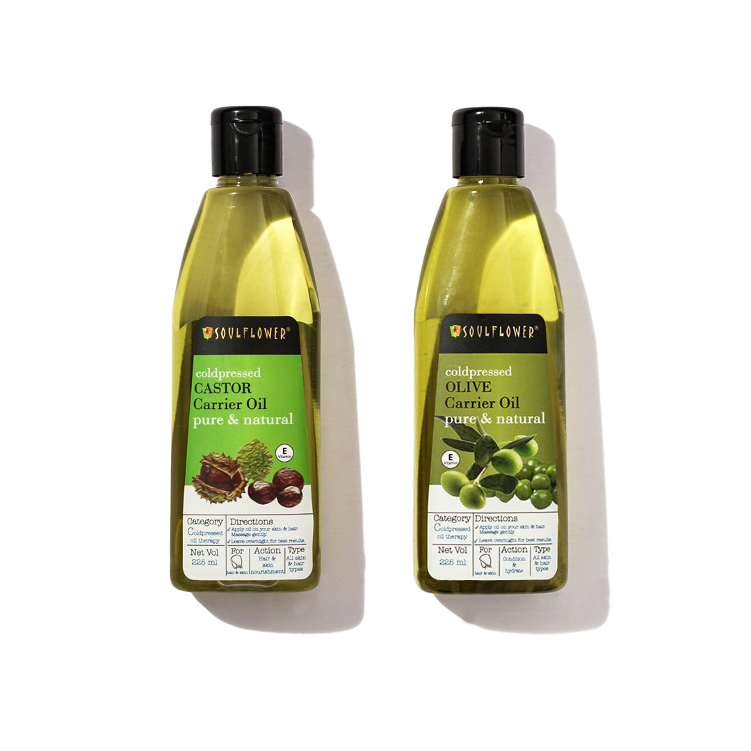 Set of Castor and Olive Carrier oils