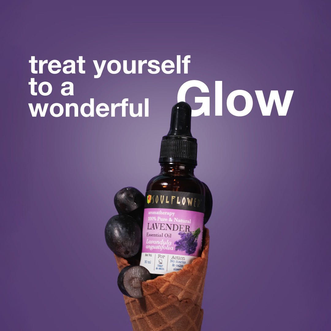 Lavender Essential Oil for Shiny Hair & Skin, Pure & Ecocert Organic Certified