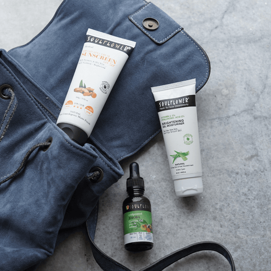 Soulflower Sunscreen, Jojoba Carrier Oil, Brightening Gel Moisturiser