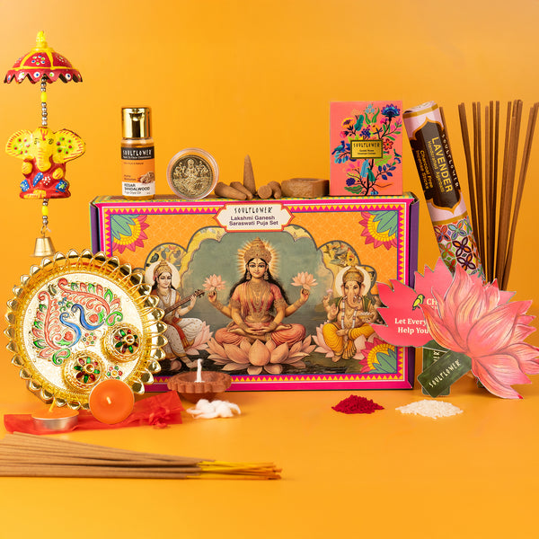 Lakshmi Ganesh Saraswati Puja Set