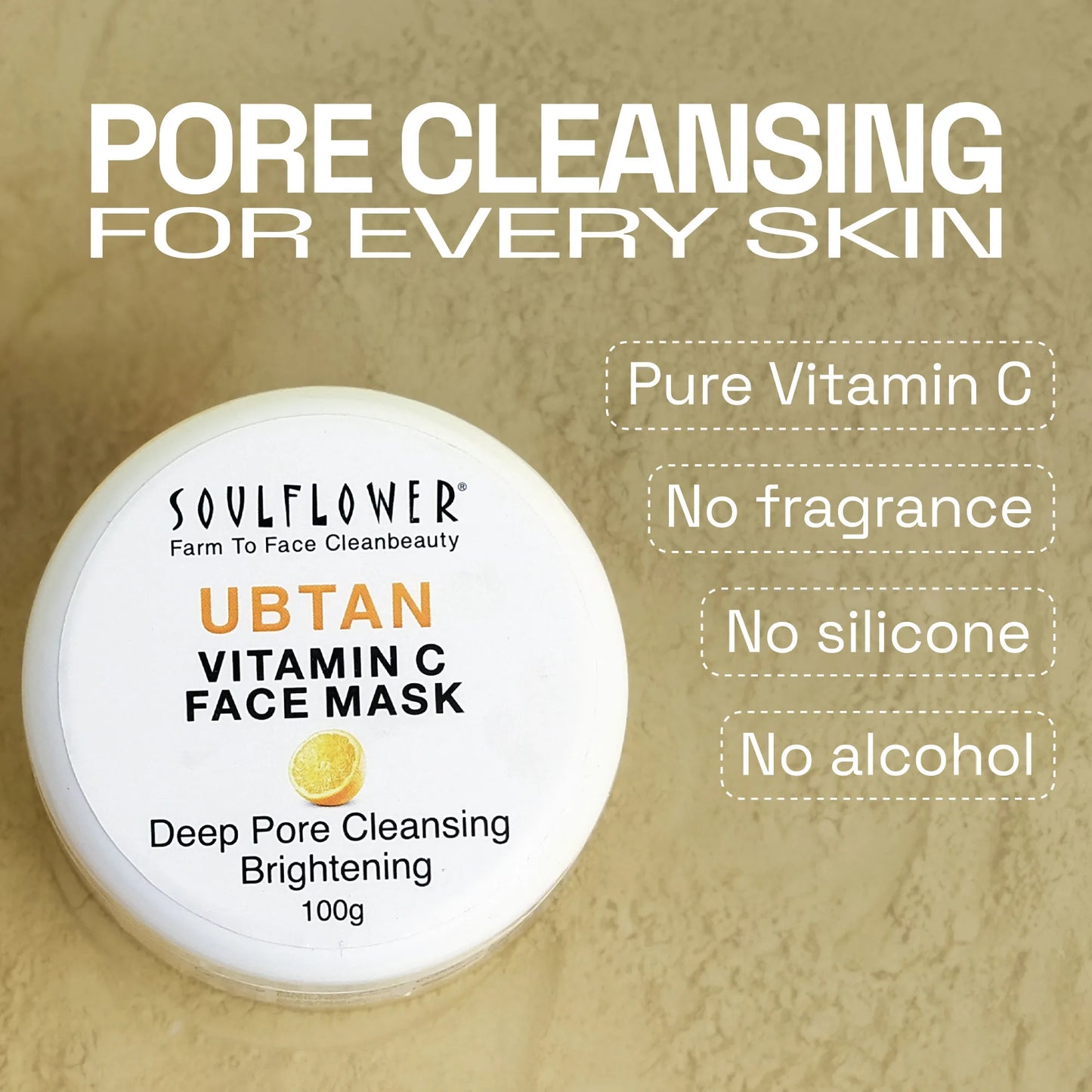 Deep Pores Cleansing & Brightening Ubtan Face Mask