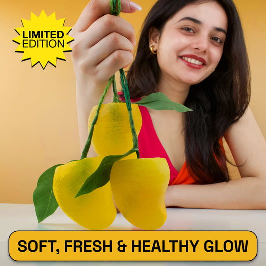 Soulflower Alphonso Mango Soap with Vitamin E, 100% pure, gentle refreshing cleanser for soft, hydrated skin