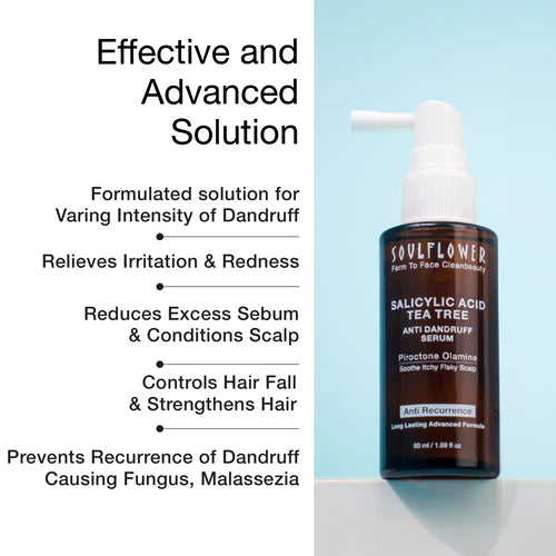 Benefits of using serum for dandruff, promotes hair growth and reduces hair fall and hair breakage.