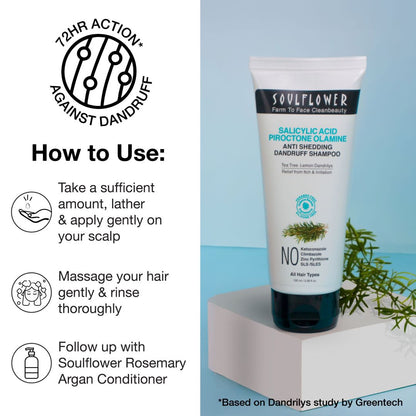 How to Use the Anti Shedding Dandruff Shampoo by Soulflower. 