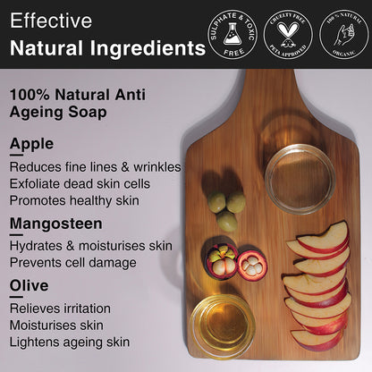 Natural ingredients used in Apple Mangosteen Natural soap 