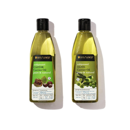 Set of Castor and Olive Carrier oils