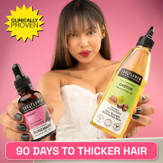 Castor Oil + Rosemary Essential Oil Duo