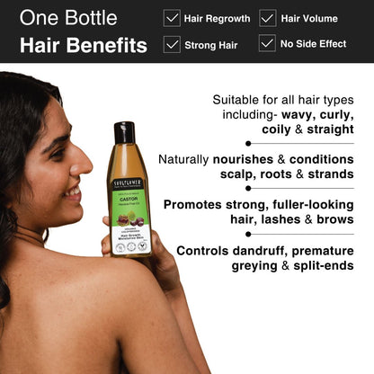 Castor oil for hair growth & reduce dandruff