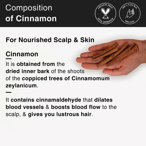 Composition Of Cinnamon Essential Hair Oil