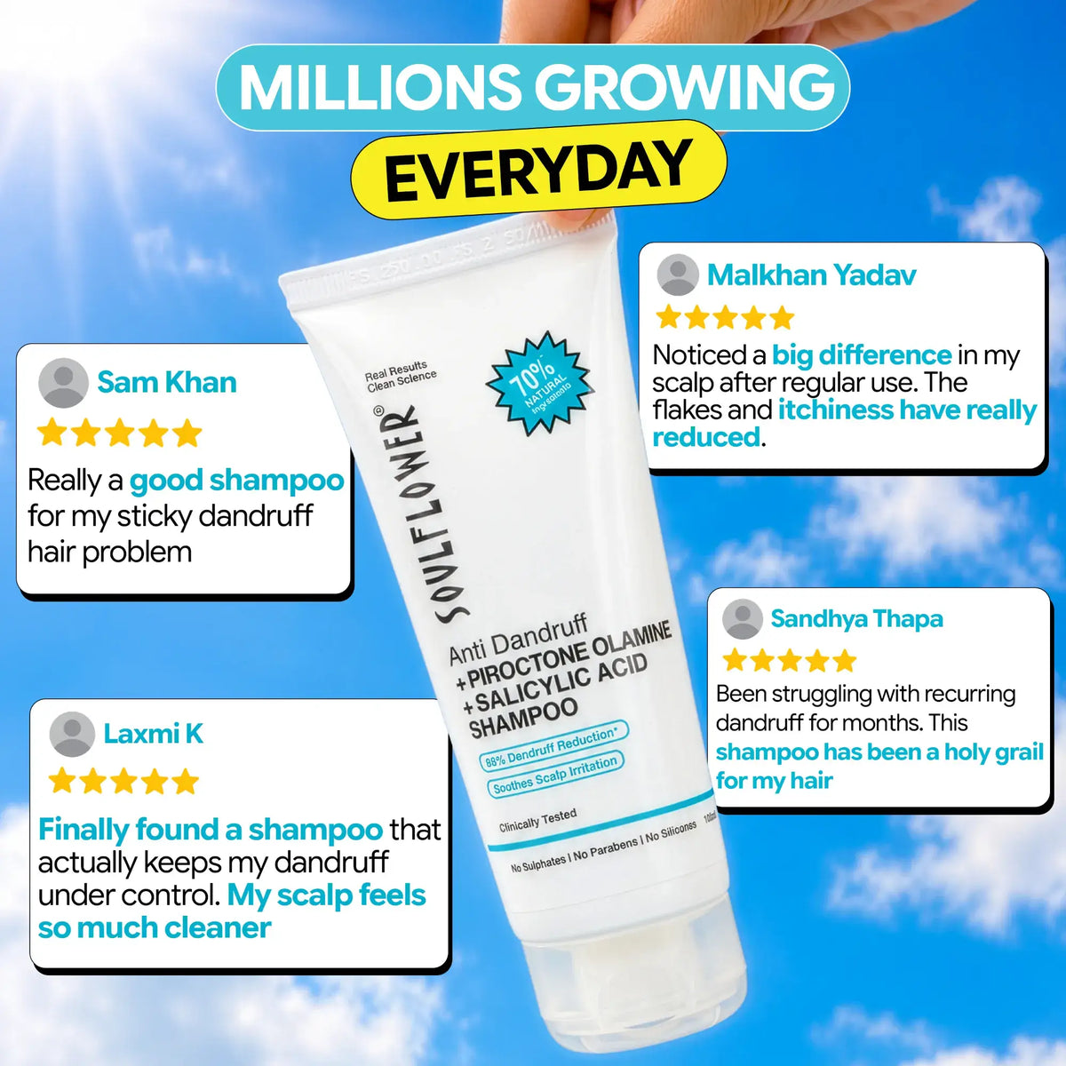 4-in-1 Daily Anti Shedding Dandruff Shampoo