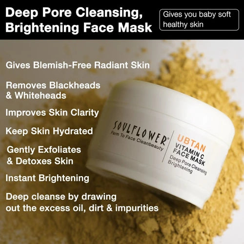 Benefits of Deep Pores Cleansing & Brightening Ubtan Vitamin C Face Mask