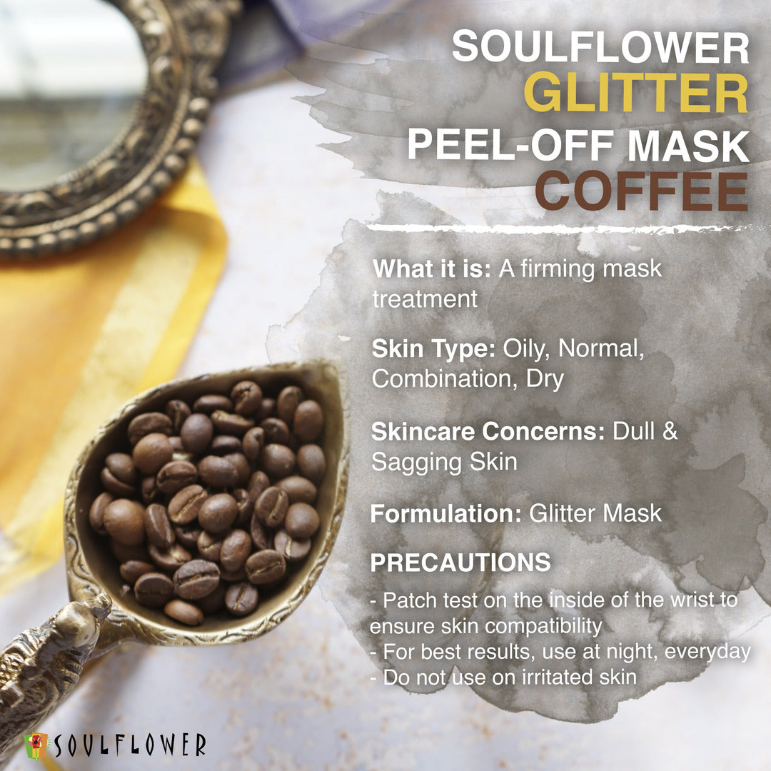 Skin Firming Coffee Glitter Peel Off Mask with Aloe