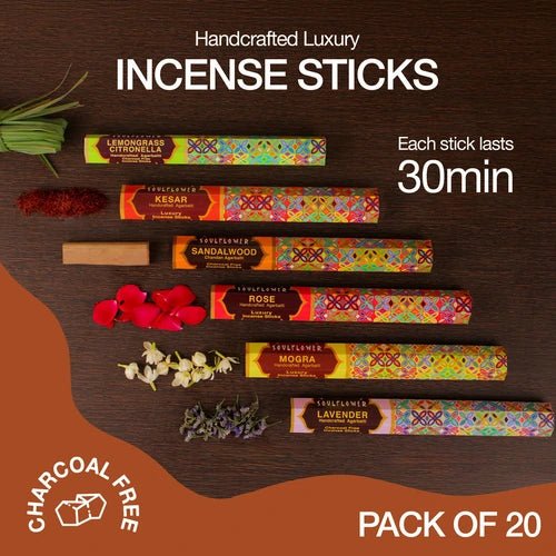 Last for 30 mins and Charcoal Free makes less smoke and more fragrance.