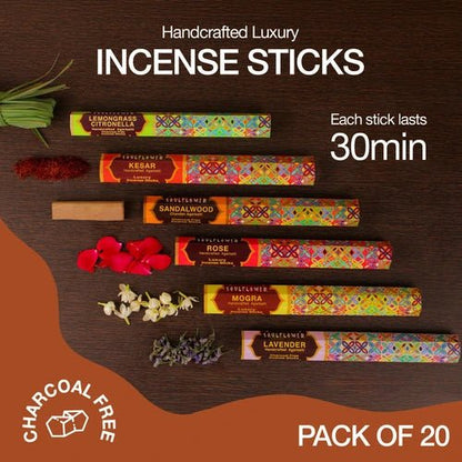 Last for 30 mins and Charcoal Free makes less smoke and more fragrance.