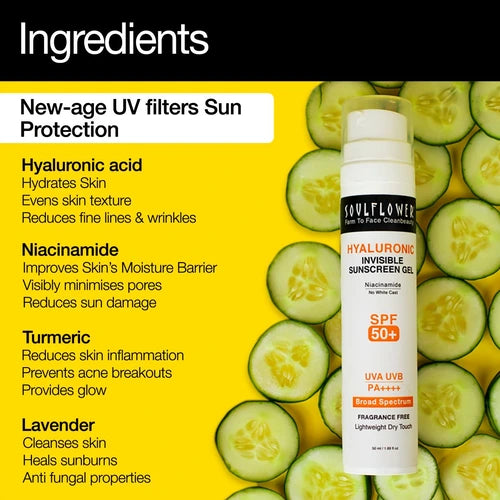 Organic and Natural Ingredients used in the UV protect suncreen and their information