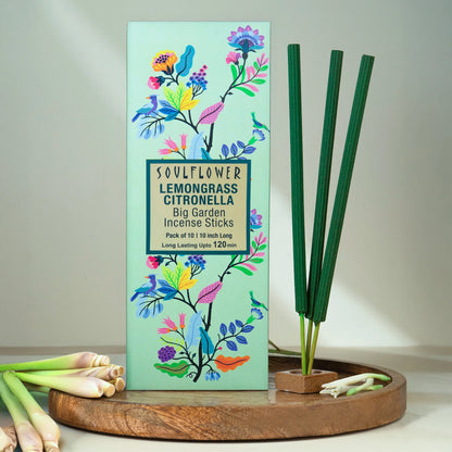 Bug Repellent Lemongrass Citronella Agarbatti - Soulflower