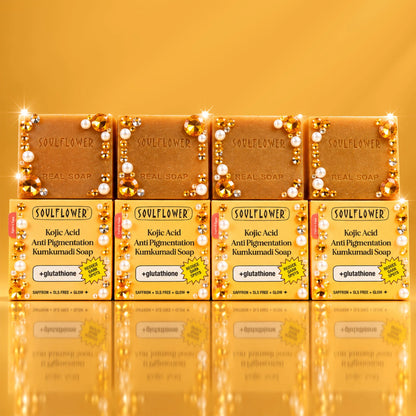 Kojic Acid Anti Pigmentation Kumkumadi Soap Pack 2 - Soulflower