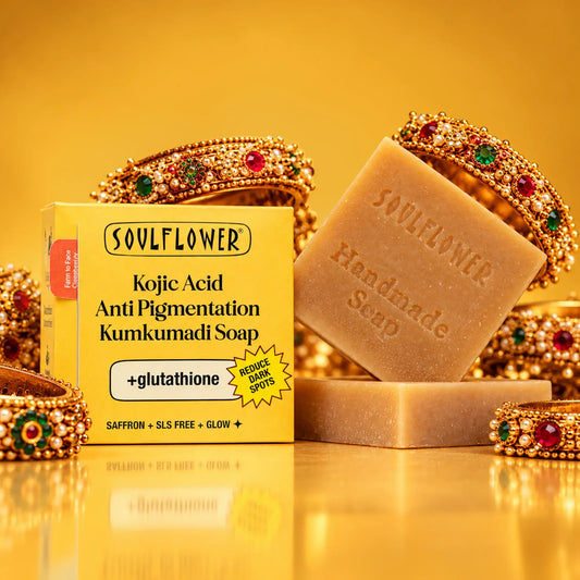 Kojic Acid Anti Pigmentation Kumkumadi Soap Pack 2 - Soulflower