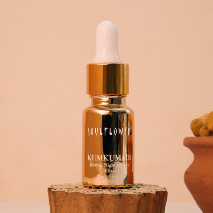 Kumkumadi Tailam Oil with Saffron and Almond for Skin Moisturizing, Glowing, Pigmentation Control, 12ml