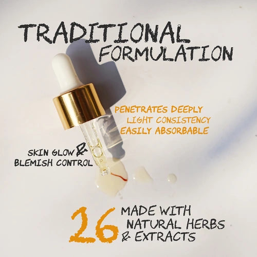 Kumkumadi_Oil- 12ml for skin glow and made with 26 natural herbs and extracts and natural formulation