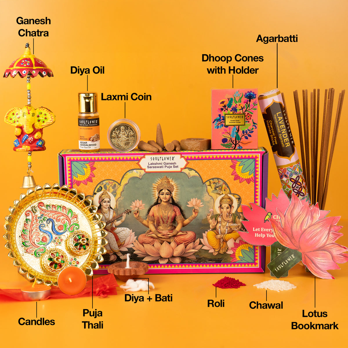 Lakshmi Ganesh Saraswati Puja Set
