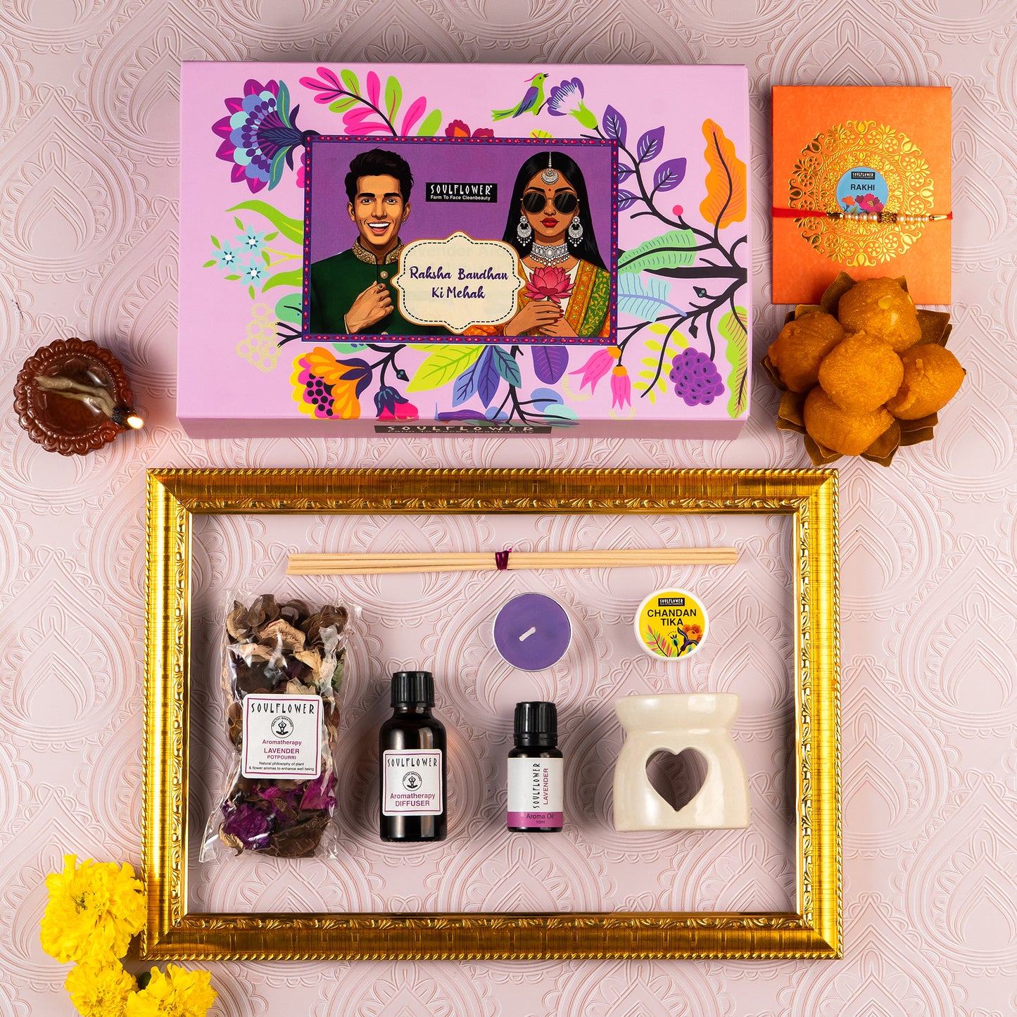 Rakhi Gift with Lavender ki Mehak