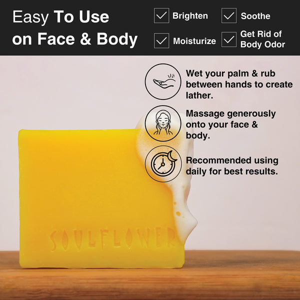 How to use the lemon and ginger soap for face and body skin