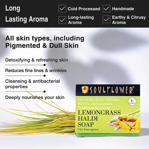 Benefits of Lemongrass and haldi soap