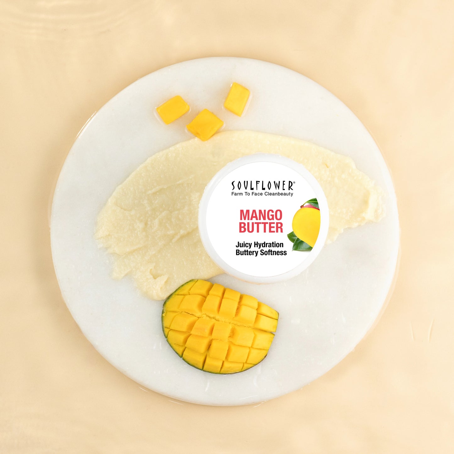 Soulflower Mango Butter with Mango and Texture of the product