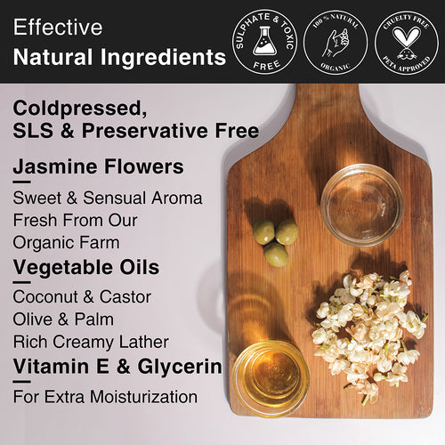 Natural ingredients used in Relaxing Nourishing and Hydrating Jasmine Soap